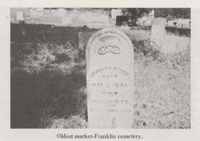 Oldest Marker Franklin Cemetary